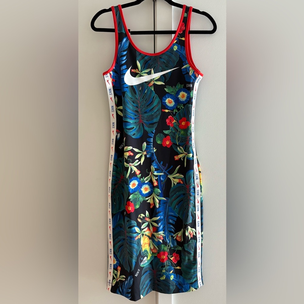 Nike Bodycon Pencil Tropical Floral Print Dress - Picture 2 of 6